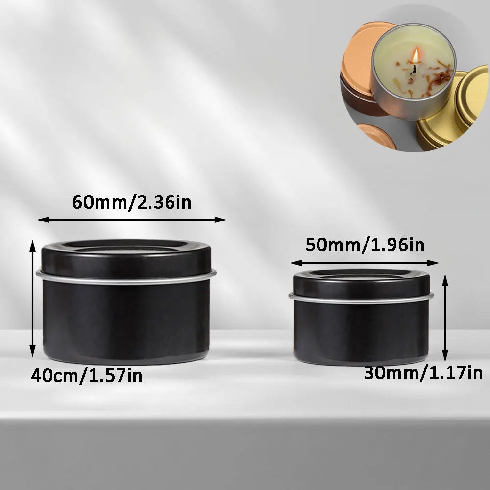 Scent Candle Jar Making Kit Metal Container for Candles Jewelry Storage Box Soy Wax Tins Home Fragrance Accessories Party Decor