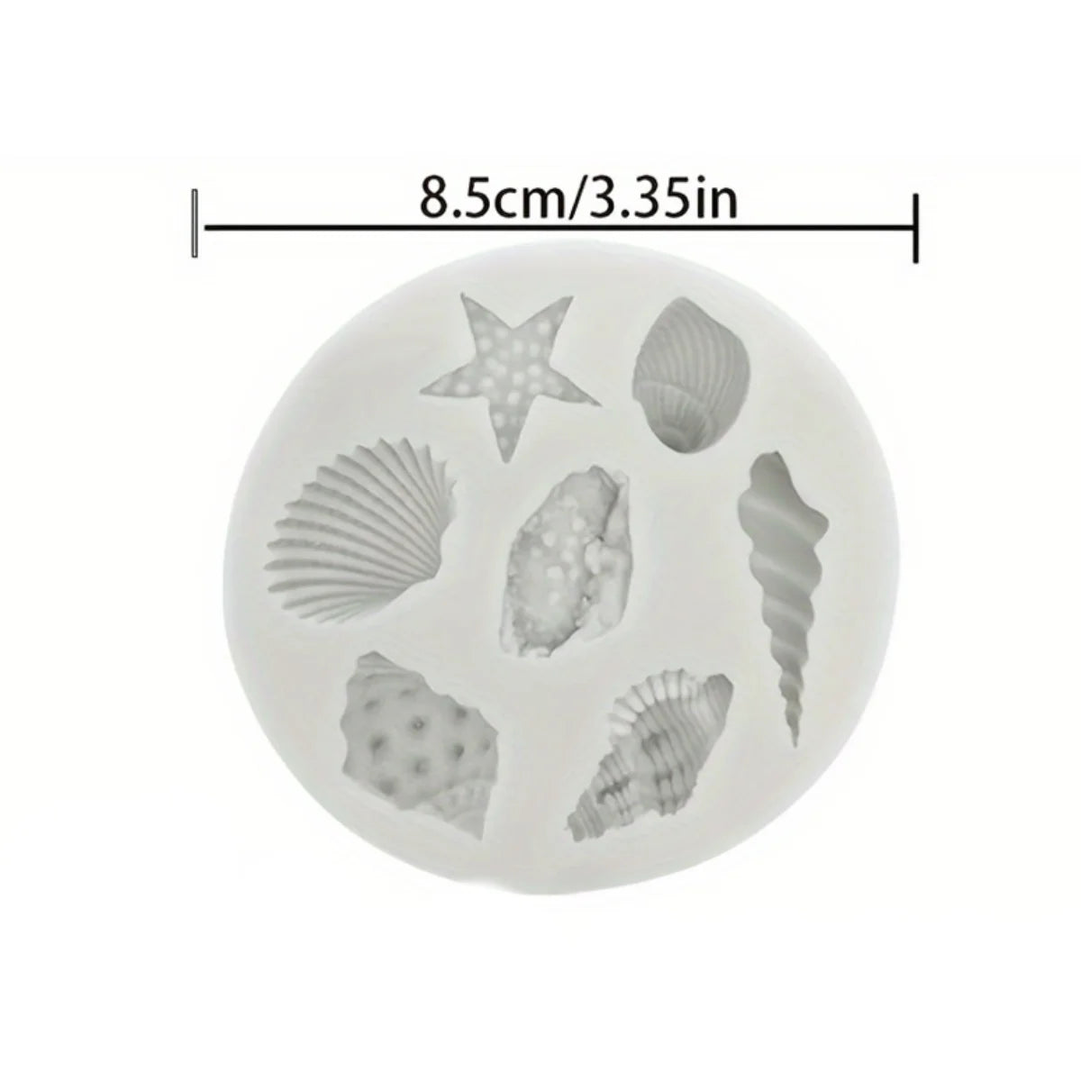 3PCS Ocean-Themed Silicone Molds – Conch, Starfish & Coral for Baking & Crafts