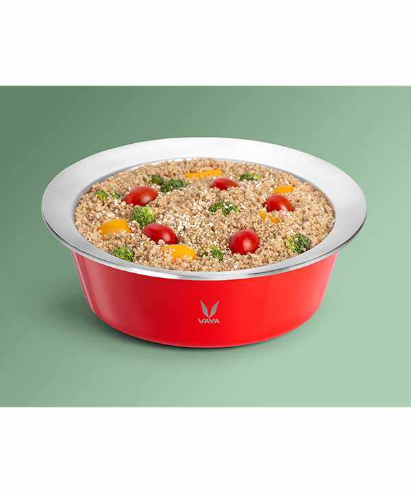 HauteCase - Kaserol Bertebat Keluli Tahan Karat Dengan Tudung | Periuk Kes Panas dan Bekas Makanan Termos | Kuali Periuk Kaserol Panas dengan Tudung 1.5L + Tudung Tindanan 