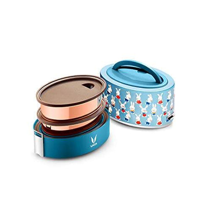 Tyffyn Copper-Finished Stainless Steel Lunch Box, 600 ml, 2 Containers