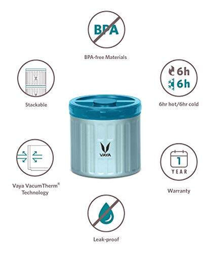 保鲜盒 300 毫升 - 真空隔热不锈钢餐盒、沙拉盒、餐盒、便携式午餐盒、水果盒，1 x 300 毫升