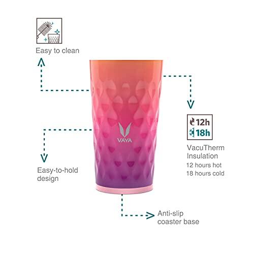 Drynk 350 ml 3 in 1 Vacuum Insulated Stainless Steel Gulper and Sipper Water Bottle (Tumbler+Sipper+Gulper) with 2 Cups, Thermos Flask