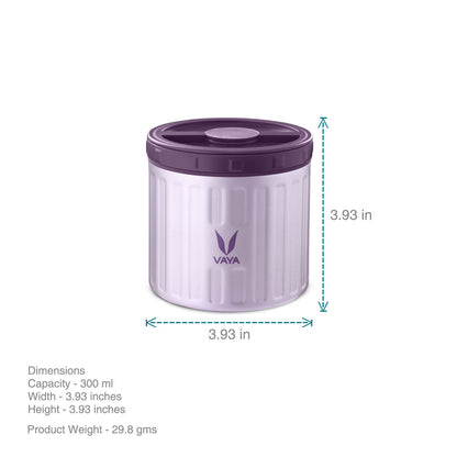 保鲜盒 300 毫升 - 真空隔热不锈钢餐盒、沙拉盒、餐盒、便携式午餐盒、水果盒，1 x 300 毫升