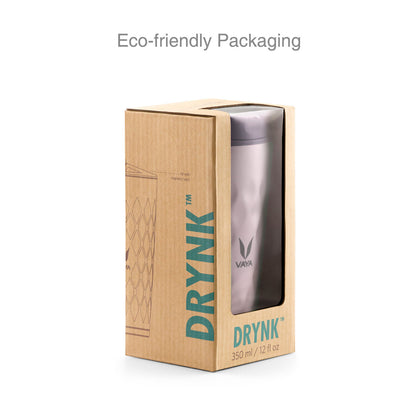 Drynk 350 ml 3 in 1 Vacuum Insulated Stainless Steel Gulper and Sipper Water Bottle (Tumbler+Sipper+Gulper) with 2 Cups, Thermos Flask