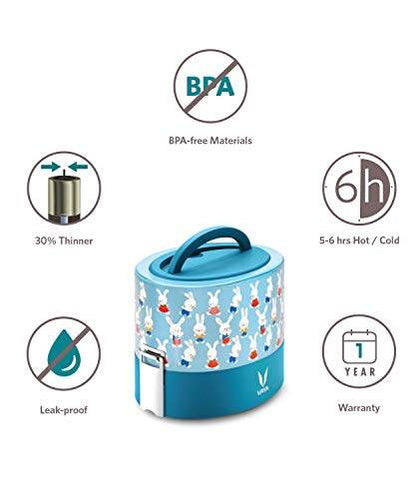 Tyffyn Copper-Finished Stainless Steel Lunch Box, 600 ml, 2 Containers