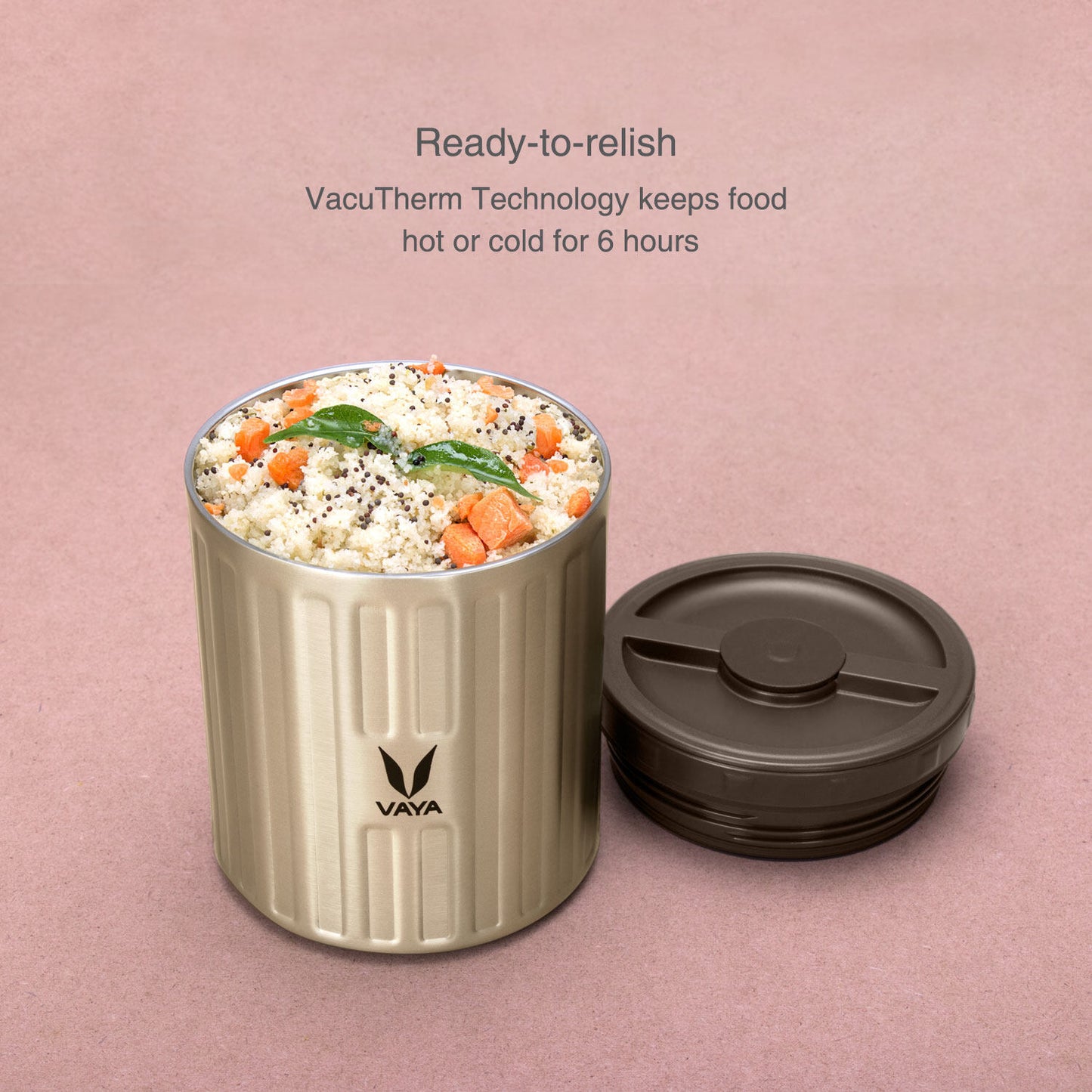 Simpan 500 ml - Bekas Makanan Keluli Tahan Karat Bertebat Vakum, Kotak Salad, Pembawa Makanan, Kotak Makan Tengahari Mudah Alih, Kotak Buah, 1 x 500 ml 