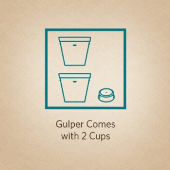 Drynk 350 ml 3 in 1 Vacuum Insulated Stainless Steel Gulper and Sipper Water Bottle (Tumbler+Sipper+Gulper) with 2 Cups, Thermos Flask