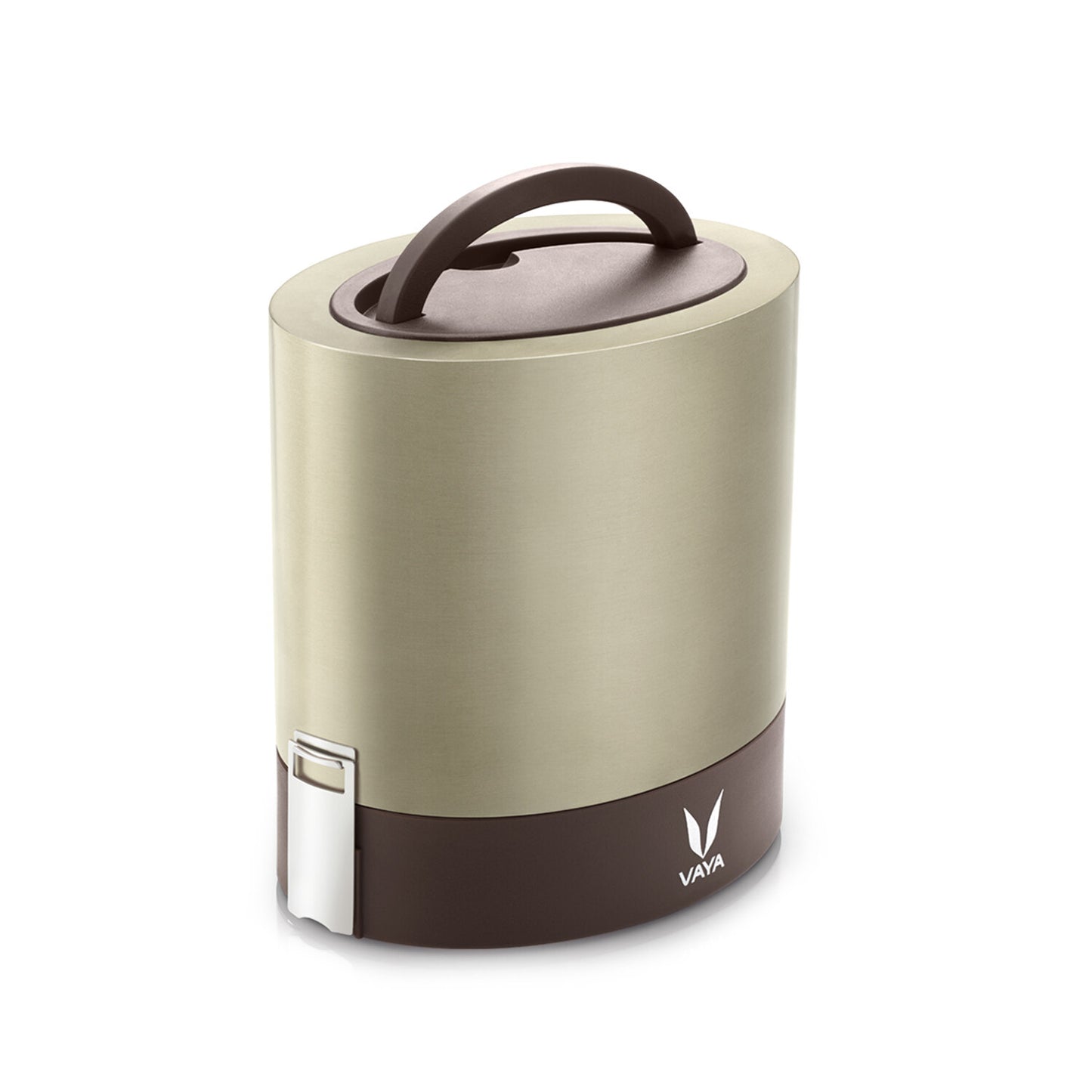 Tyffyn Copper Finished Stainless Steel Lunch Box Without BagMat, 1000 ml, 3 Containers