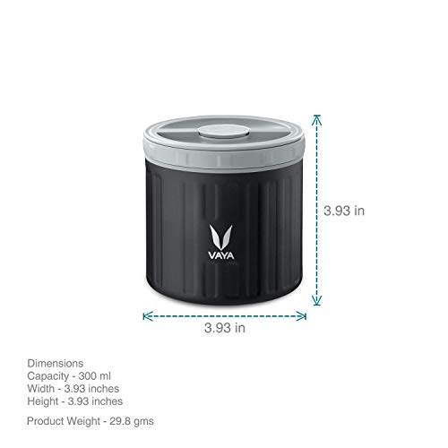 保鲜盒 300 毫升 - 真空隔热不锈钢餐盒、沙拉盒、餐盒、便携式午餐盒、水果盒，1 x 300 毫升