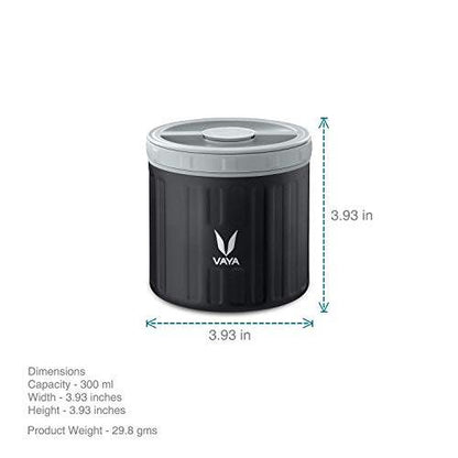 保鲜盒 300 毫升 - 真空隔热不锈钢餐盒、沙拉盒、餐盒、便携式午餐盒、水果盒，1 x 300 毫升