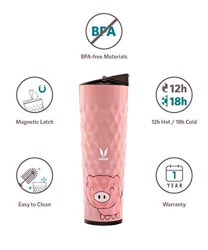 Drynk 3 in 1 Stainless Steel Water Bottle (Tumbler+Sipper+Gulper) with 2 Cups, 600 ml