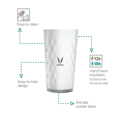 Drynk 350 ml Vacuum Insulated Stainless Steel Flask, Thermos Sipper Water Bottle (Tumbler+Sipper)