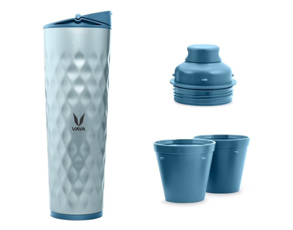 Drynk 3 in 1 Stainless Steel Water Bottle (Tumbler+Sipper+Gulper) with 2 Cups, 600 ml