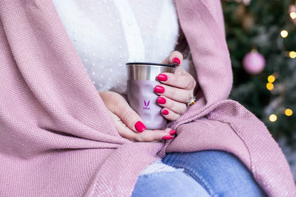 Tumbler Keluli Tahan Karat PopCup dengan Tudung, Mug Perjalanan Bertebat Vakum Dinding Dua Kali, 250ml 