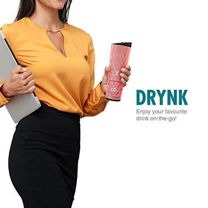Drynk 3 in 1 Stainless Steel Water Bottle (Tumbler+Sipper+Gulper) with 2 Cups, 600 ml