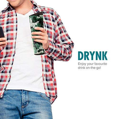 Drynk 3 in 1 Stainless Steel Water Bottle (Tumbler+Sipper+Gulper) with 2 Cups, 600 ml