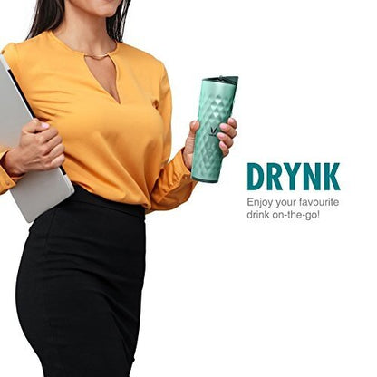 Drynk 3 in 1 Stainless Steel Water Bottle (Tumbler+Sipper+Gulper) with 2 Cups, 600 ml