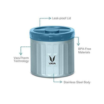 保鲜盒 300 毫升 - 真空隔热不锈钢餐盒、沙拉盒、餐盒、便携式午餐盒、水果盒，1 x 300 毫升