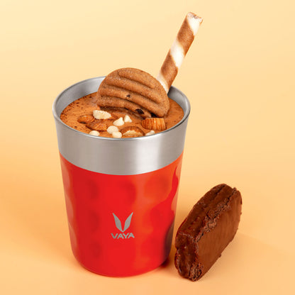 Tumbler Keluli Tahan Karat PopCup dengan Tudung, Mug Perjalanan Bertebat Vakum Dinding Dua Kali, 250ml 