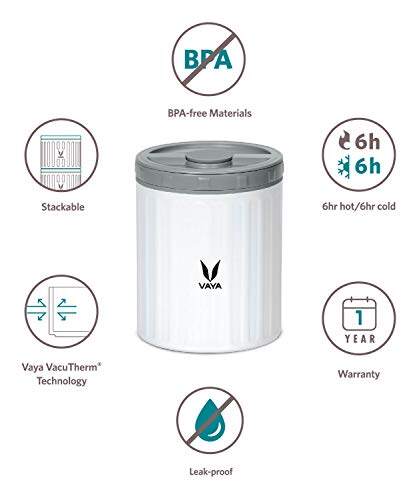 Simpan 500 ml - Bekas Makanan Keluli Tahan Karat Bertebat Vakum, Kotak Salad, Pembawa Makanan, Kotak Makan Tengahari Mudah Alih, Kotak Buah, 1 x 500 ml 