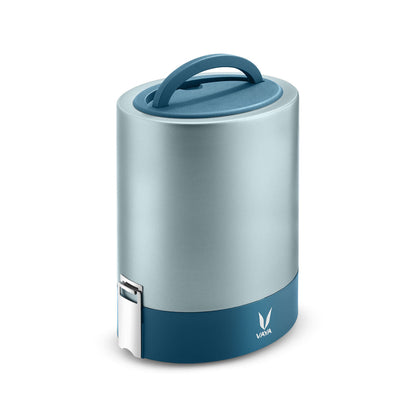 Tyffyn Jumbo Copper-Finished Stainless Steel Lunch Box Without Bagmat, 1300 ml, 4 Containers