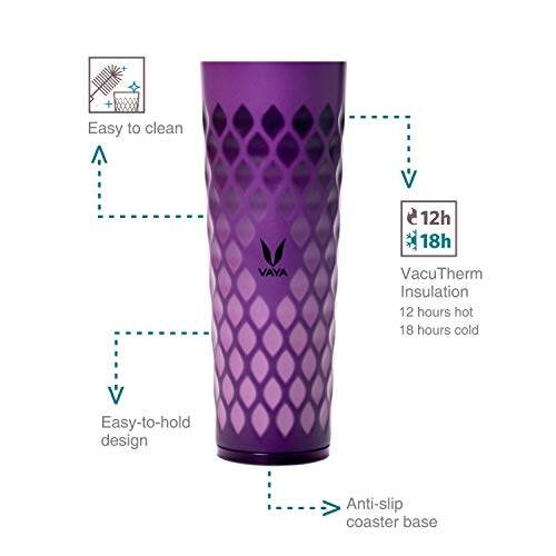 Drynk 600 ml Kelalang Keluli Tahan Karat Bertebat Vakum, Botol Air Penyedut Termos (Tumbler+Sipper) 