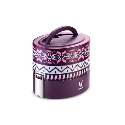 Tyffyn Copper-Finished Stainless Steel Lunch Box, 600 ml, 2 Containers