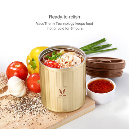 Simpan 500 ml - Bekas Makanan Keluli Tahan Karat Bertebat Vakum, Kotak Salad, Pembawa Makanan, Kotak Makan Tengahari Mudah Alih, Kotak Buah, 1 x 500 ml 