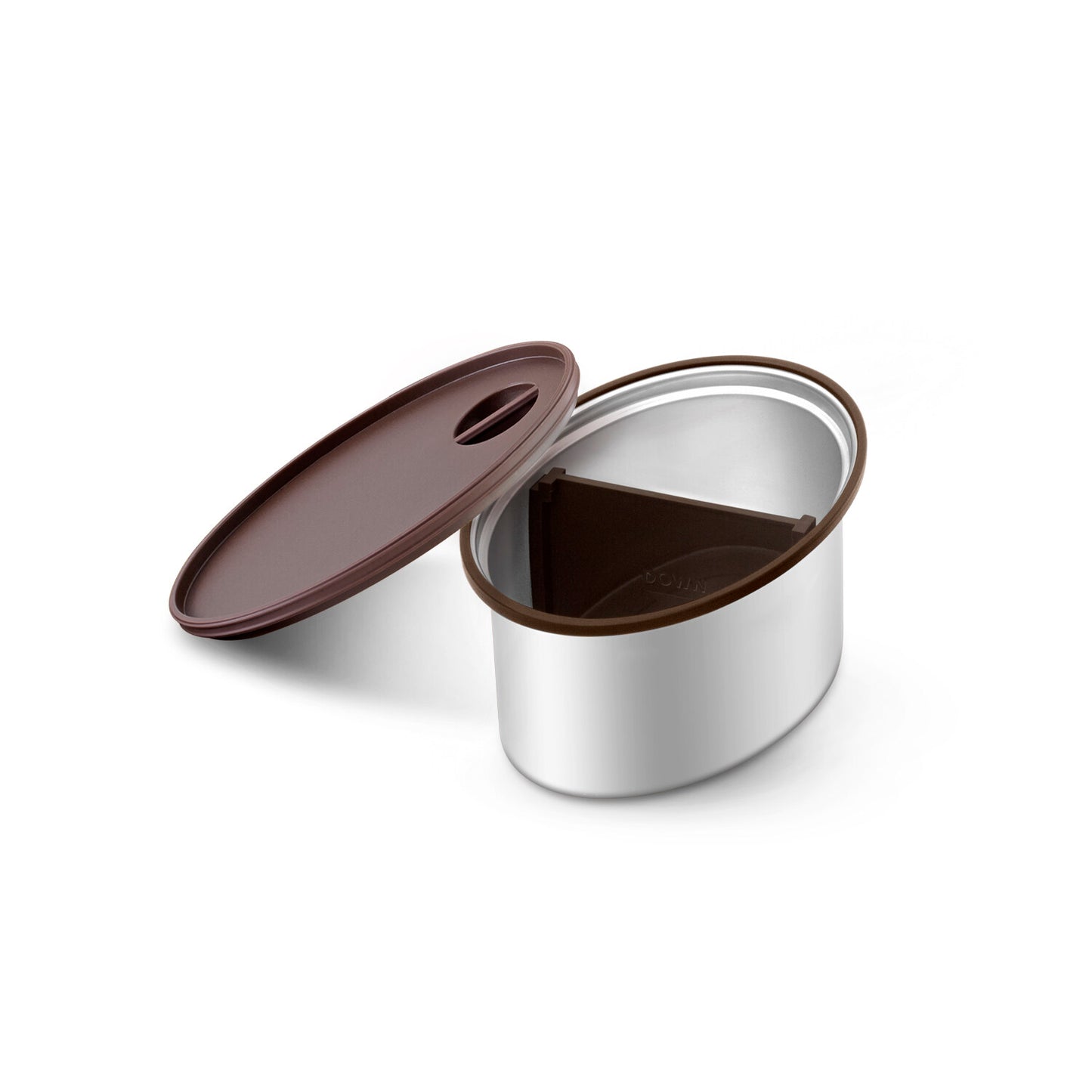 Polished Stainless Steel Single Container, 600 ml