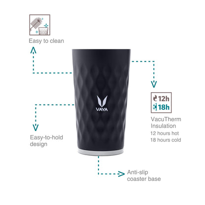 Drynk 350 ml Vacuum Insulated Stainless Steel Flask, Thermos Sipper Water Bottle (Tumbler+Sipper)