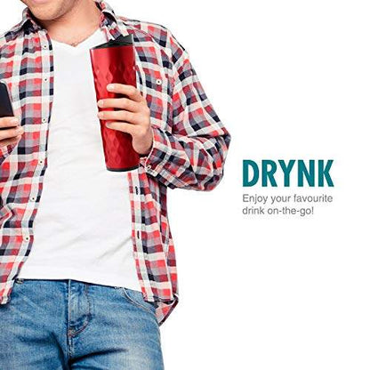 Drynk 3 in 1 Stainless Steel Water Bottle (Tumbler+Sipper+Gulper) with 2 Cups, 600 ml
