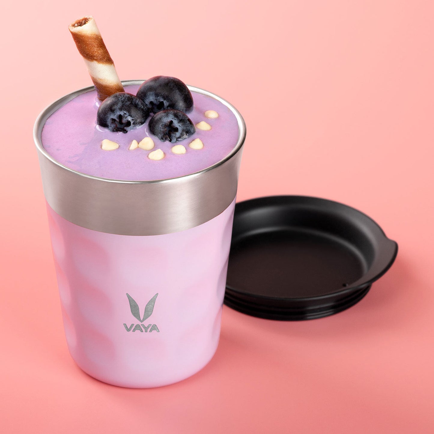 Tumbler Keluli Tahan Karat PopCup dengan Tudung, Mug Perjalanan Bertebat Vakum Dinding Dua Kali, 250ml 