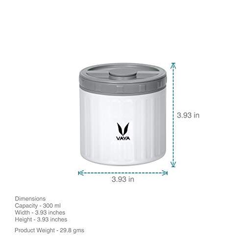 保鲜盒 300 毫升 - 真空隔热不锈钢餐盒、沙拉盒、餐盒、便携式午餐盒、水果盒，1 x 300 毫升