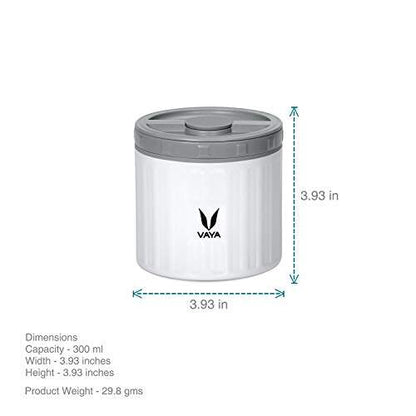 保鲜盒 300 毫升 - 真空隔热不锈钢餐盒、沙拉盒、餐盒、便携式午餐盒、水果盒，1 x 300 毫升