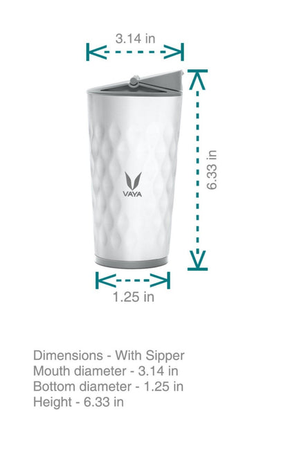 Drynk 350 ml Vacuum Insulated Stainless Steel Flask, Thermos Sipper Water Bottle (Tumbler+Sipper)