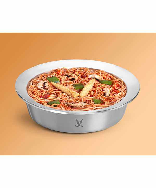 HauteCase - Kaserol Bertebat Keluli Tahan Karat Dengan Tudung | Periuk Kes Panas dan Bekas Makanan Termos | Kuali Periuk Kaserol Panas dengan Tudung 1.1L + Tudung Tindanan 