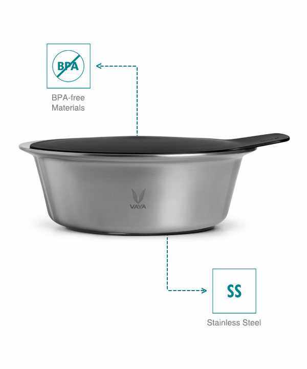 HauteCase - Kaserol Bertebat Keluli Tahan Karat Dengan Tudung | Periuk Kes Panas dan Bekas Makanan Termos | Kuali Periuk Kaserol Panas dengan Tudung 1.5L + Tudung Tindanan 