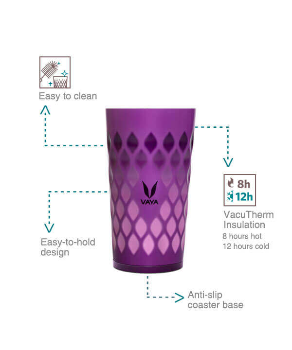 Drynk 350 ml 3 in 1 Vacuum Insulated Stainless Steel Gulper and Sipper Water Bottle (Tumbler+Sipper+Gulper) with 2 Cups, Thermos Flask