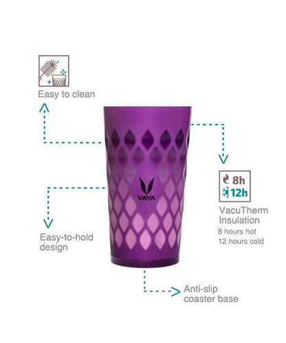 Drynk 350 ml 3 in 1 Vacuum Insulated Stainless Steel Gulper and Sipper Water Bottle (Tumbler+Sipper+Gulper) with 2 Cups, Thermos Flask