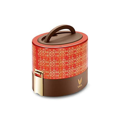 Tyffyn Copper-Finished Stainless Steel Lunch Box, 600 ml, 2 Containers
