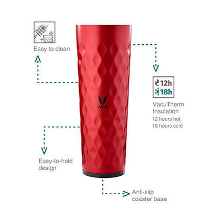 Drynk 3 in 1 Stainless Steel Water Bottle (Tumbler+Sipper+Gulper) with 2 Cups, 600 ml