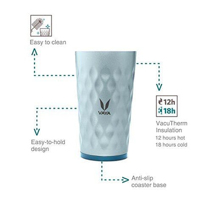 Drynk 350 ml Vacuum Insulated Stainless Steel Flask, Thermos Sipper Water Bottle (Tumbler+Sipper)